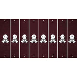 Burgundy Oil Rubbed Cut Fun Strips (Set of 8) BABY GIRL