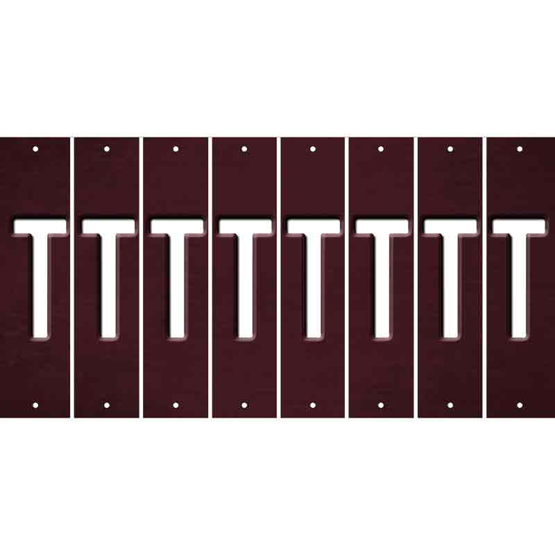 Burgundy Oil Rubbed Cut Fun Strips (Set of 8) U