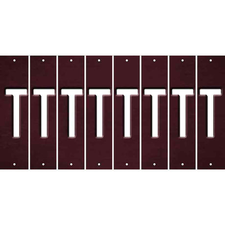 Burgundy Oil Rubbed Cut Fun Strips (Set of 8) U