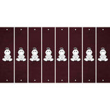 Burgundy Oil Rubbed Cut Fun Strips (Set of 8) BASEBALL