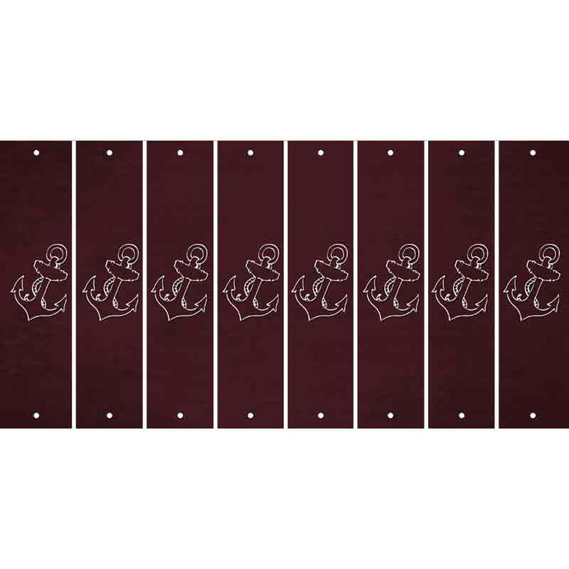 Burgundy Oil Rubbed Cut Fun Strips (Set of 8) BABY BOY