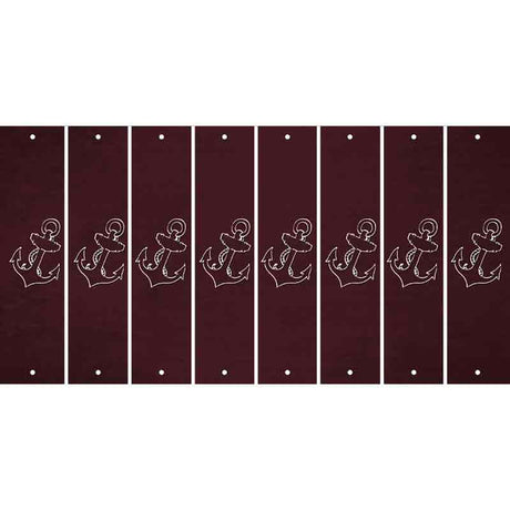 Burgundy Oil Rubbed Cut Fun Strips (Set of 8) BABY BOY