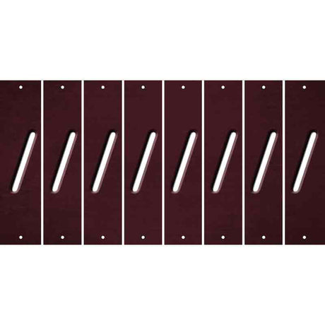 Burgundy Oil Rubbed Cut Fun Strips (Set of 8) (