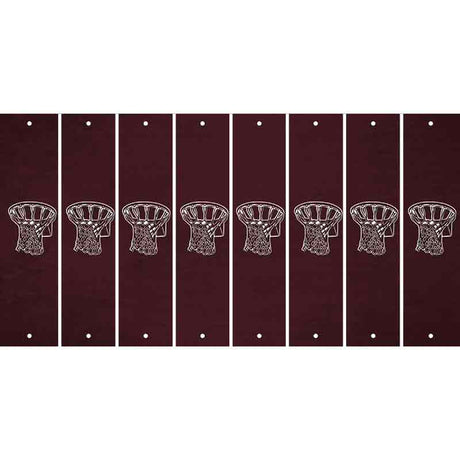 Burgundy Oil Rubbed Cut Fun Strips (Set of 8) BAT