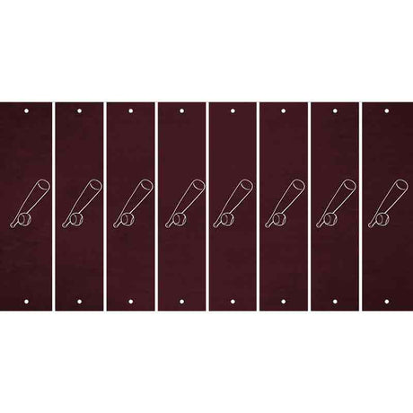 Burgundy Oil Rubbed Cut Fun Strips (Set of 8) BASKETBALL