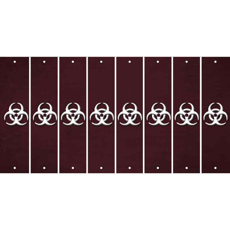 Burgundy Oil Rubbed Cut Fun Strips (Set of 8) BIO-HAZARD