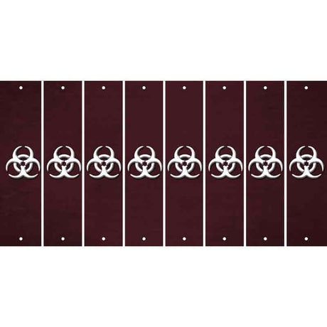 Burgundy Oil Rubbed Cut Fun Strips (Set of 8) BIO-HAZARD