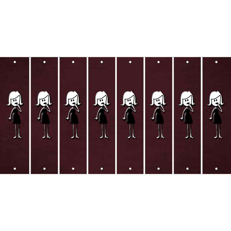 Burgundy Oil Rubbed Cut Fun Strips (Set of 8) MOM