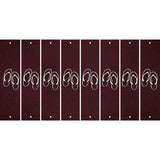 Burgundy Oil Rubbed Cut Fun Strips (Set of 8) FLIP FLOPS