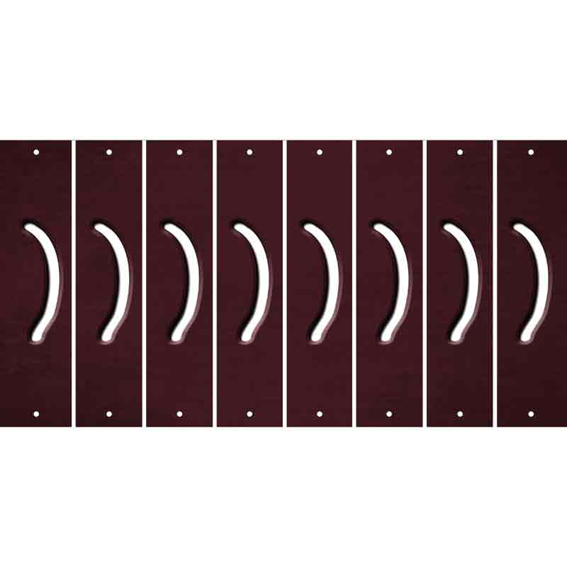 Burgundy Oil Rubbed Cut Fun Strips (Set of 8) 2ND AMENDMENT