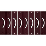 Burgundy Oil Rubbed Cut Fun Strips (Set of 8) 2ND AMENDMENT