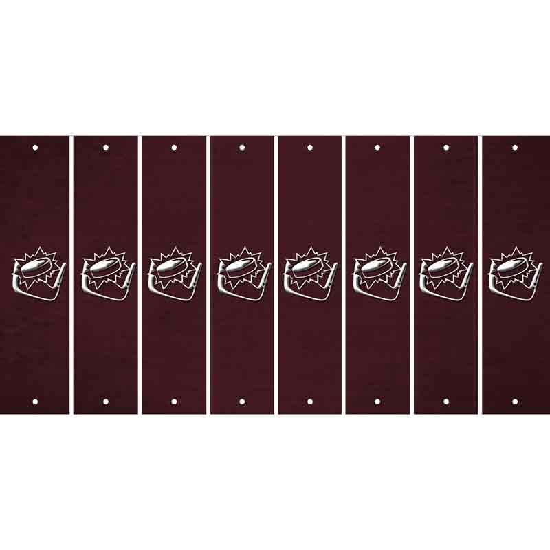Burgundy Oil Rubbed Cut Fun Strips (Set of 8) HOCKEY PUCK