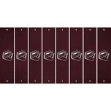 Burgundy Oil Rubbed Cut Fun Strips (Set of 8) HOCKEY PUCK