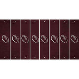Burgundy Oil Rubbed Cut Fun Strips (Set of 8) FOOTBALL