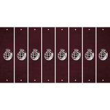 Burgundy Oil Rubbed Cut Fun Strips (Set of 8) HAND GRENADE