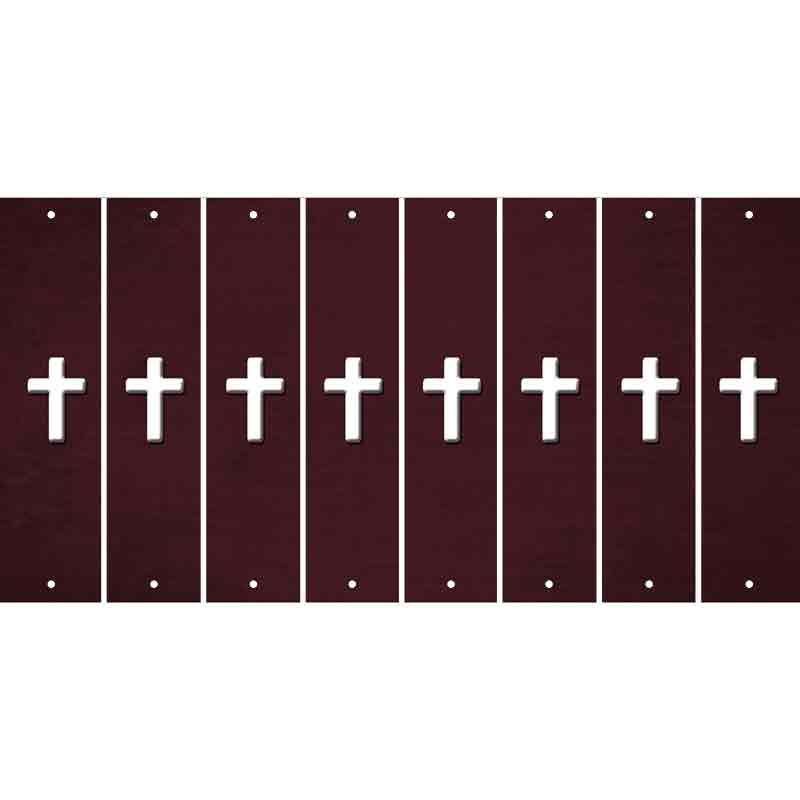 Burgundy Oil Rubbed Cut Fun Strips (Set of 8) CROSS