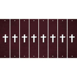 Burgundy Oil Rubbed Cut Fun Strips (Set of 8) CROSS
