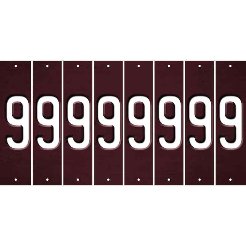 Burgundy Oil Rubbed Cut Fun Strips (Set of 8) BLANK