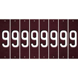 Burgundy Oil Rubbed Cut Fun Strips (Set of 8) BLANK