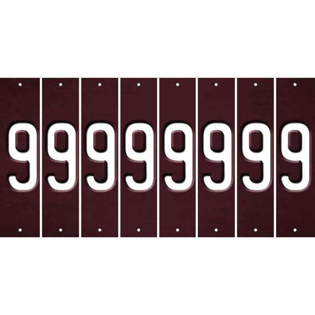 Burgundy Oil Rubbed Cut Fun Strips (Set of 8) BLANK