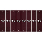 Burgundy Oil Rubbed Cut Fun Strips (Set of 8) DOG