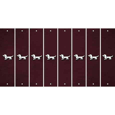 Burgundy Oil Rubbed Cut Fun Strips (Set of 8) DOG