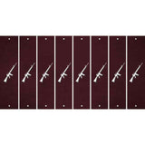 Burgundy Oil Rubbed Cut Fun Strips (Set of 8) M16 RIFLE