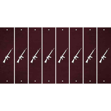Burgundy Oil Rubbed Cut Fun Strips (Set of 8) M16 RIFLE