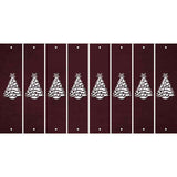 Burgundy Oil Rubbed Cut Fun Strips (Set of 8) CHRISTMAS TREE
