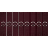 Burgundy Oil Rubbed Cut Fun Strips (Set of 8) BASEBALL WITH BAT