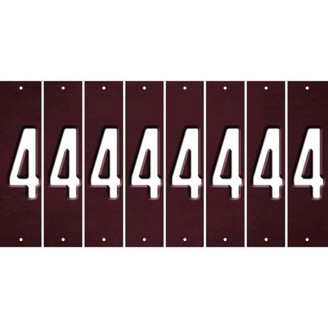 Burgundy Oil Rubbed Cut Fun Strips (Set of 8) 5