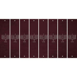 Burgundy Oil Rubbed Cut Fun Strips (Set of 8) MENORAH