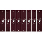 Burgundy Oil Rubbed Cut Fun Strips (Set of 8) BOWLING