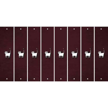 Burgundy Oil Rubbed Cut Fun Strips (Set of 8) CAT