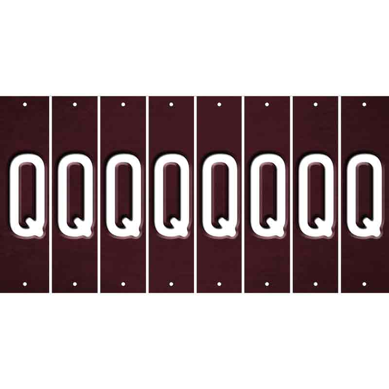 Burgundy Oil Rubbed Cut Fun Strips (Set of 8) R