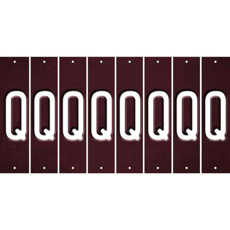 Burgundy Oil Rubbed Cut Fun Strips (Set of 8) R