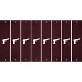 Burgundy Oil Rubbed Cut Fun Strips (Set of 8) HANDGUN