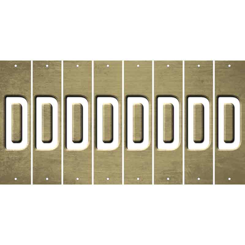 Gold Oil Rubbed Cut Fun Strips (Set of 8) E