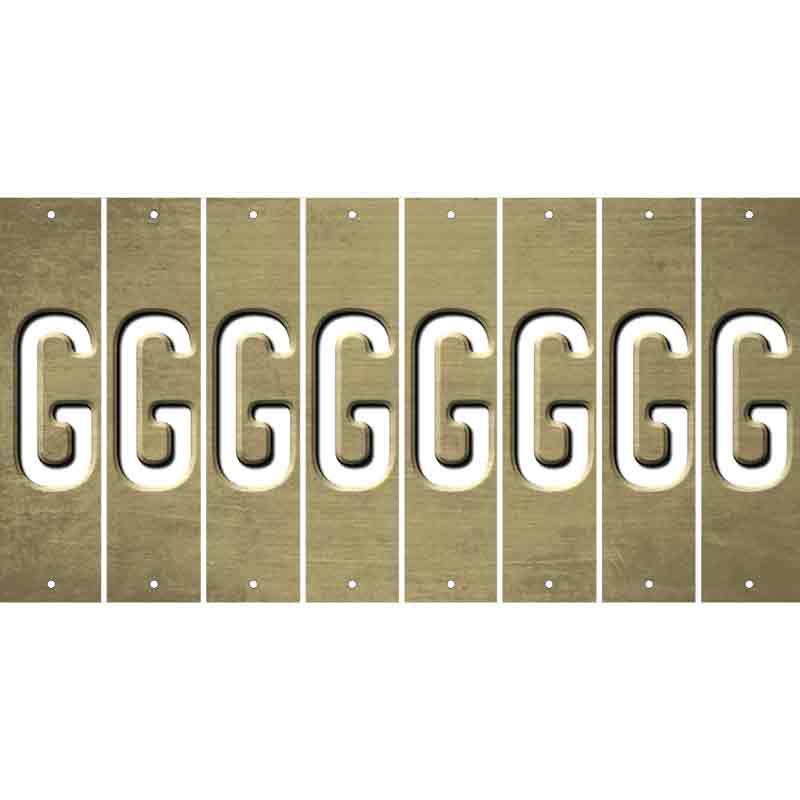 Gold Oil Rubbed Cut Fun Strips (Set of 8) H