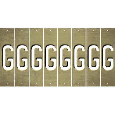 Gold Oil Rubbed Cut Fun Strips (Set of 8) H