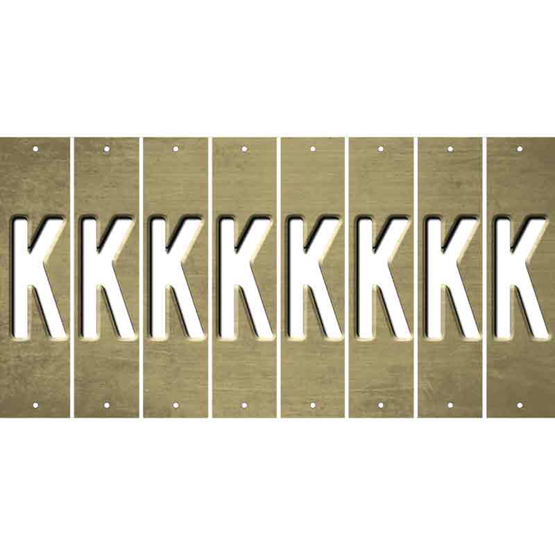 Gold Oil Rubbed Cut Fun Strips (Set of 8) L