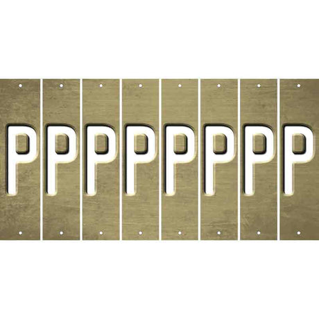 Gold Oil Rubbed Cut Fun Strips (Set of 8) Q