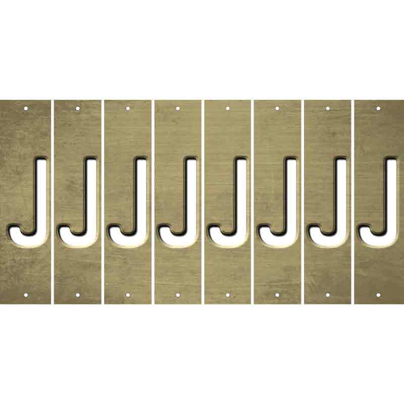 Gold Oil Rubbed Cut Fun Strips (Set of 8) K