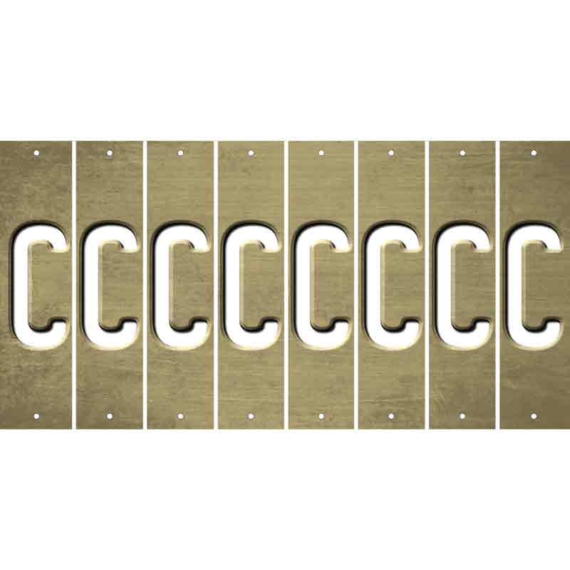 Gold Oil Rubbed Cut Fun Strips (Set of 8) D