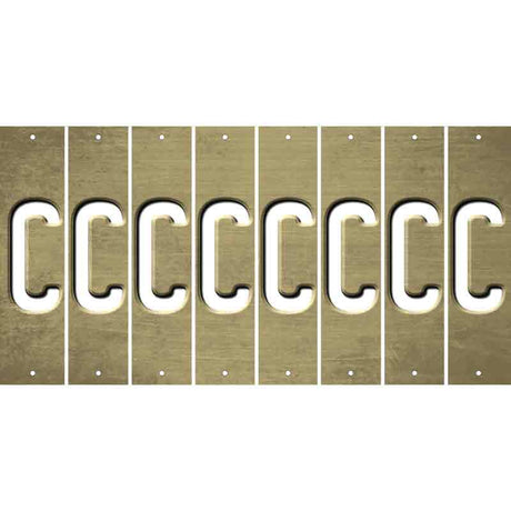 Gold Oil Rubbed Cut Fun Strips (Set of 8) D