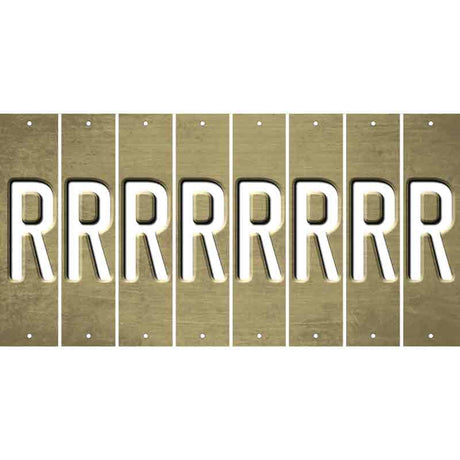 Gold Oil Rubbed Cut Fun Strips (Set of 8) S