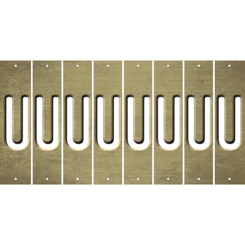 Gold Oil Rubbed Cut Fun Strips (Set of 8) V