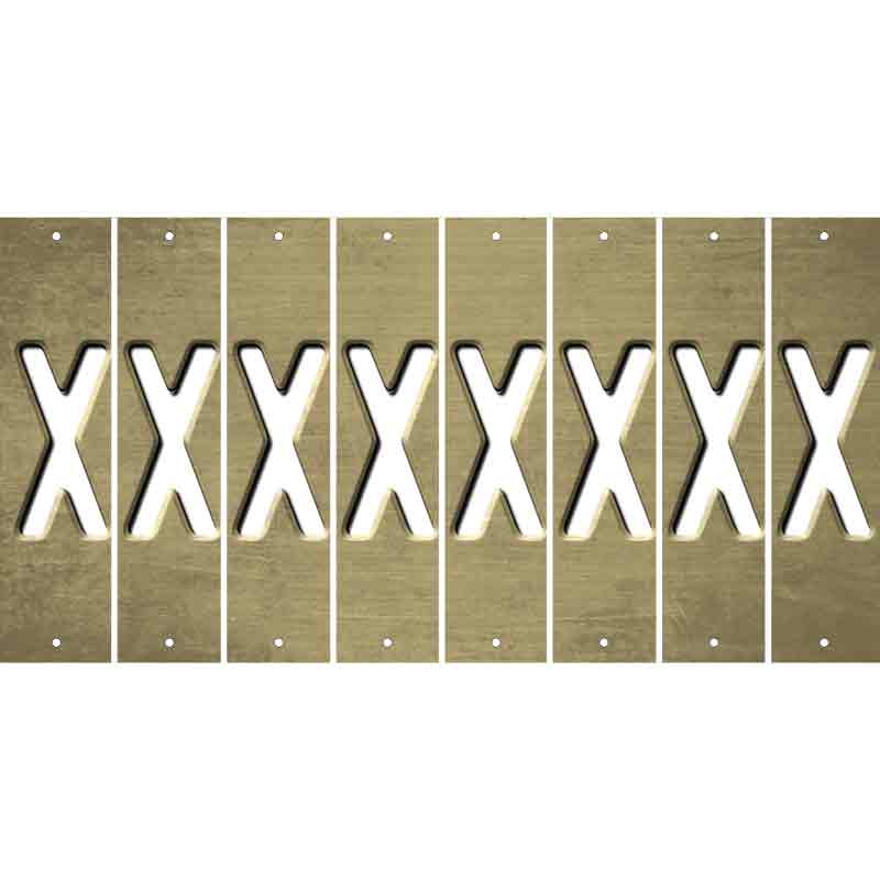 Gold Oil Rubbed Cut Fun Strips (Set of 8) Y