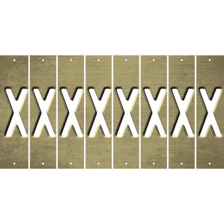 Gold Oil Rubbed Cut Fun Strips (Set of 8) Y