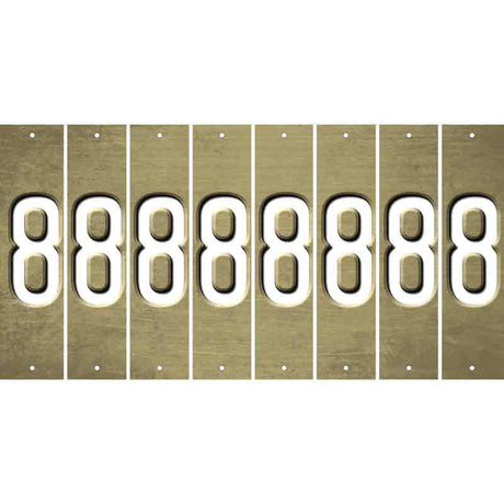 Gold Oil Rubbed Cut Fun Strips (Set of 8) 9